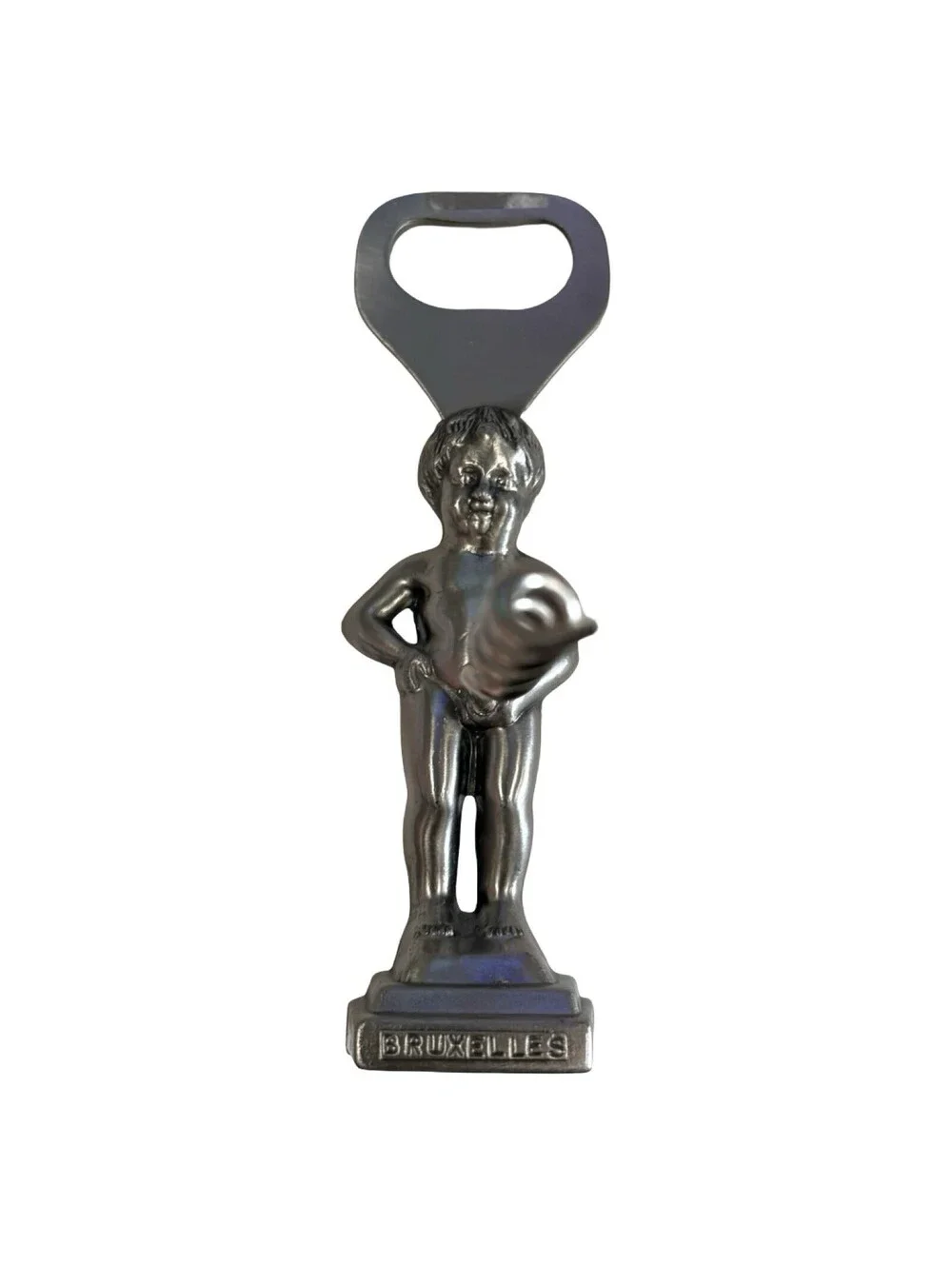Vintage Bruxelles Manneken Pis Bottle Opener Folding Corkscrew Novelty Bar Gift